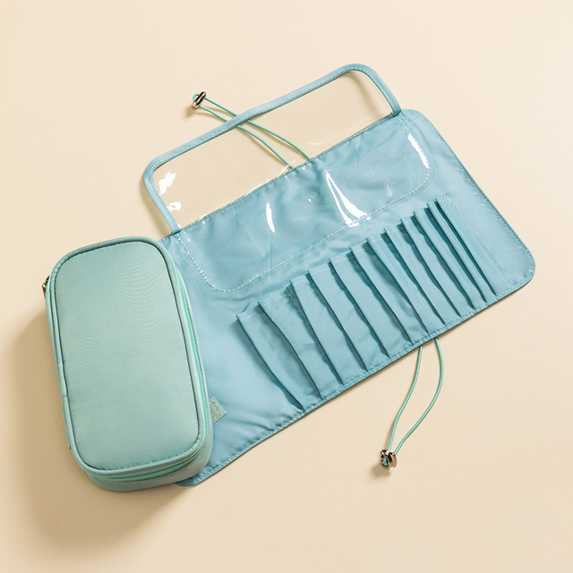Removable Makeup Bag Waterproof Makeup Brush Organizer Travel Fold Makeup Tools Cosmetic Bag Females Storage Make Up Cases