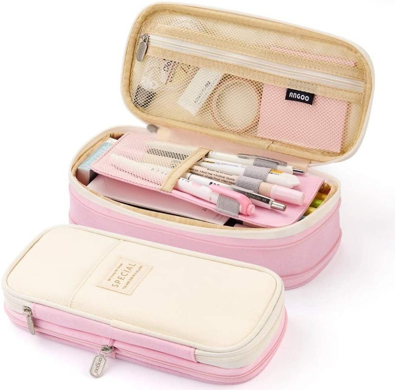 Kawaii Adjustable Pencil Case Large Capacity Pencil Bag Pouch Girls Holder Stationery Desk Organizer School Office Supplies