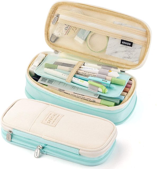 Kawaii Adjustable Pencil Case Large Capacity Pencil Bag Pouch Girls Holder Stationery Desk Organizer School Office Supplies