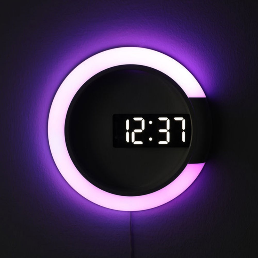3D LED wall clock Digital Table Clock Alarm Mirror Hollow Wall Clock Modern Design Nightlight For Home Living Room Silent