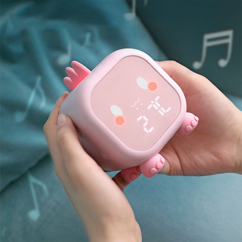 Cute Alarm Clock For Children Dinosaur Digital Alarm Clock With Night Light Bedside Desktop Kids Sleep Trainier Wake Up Clock