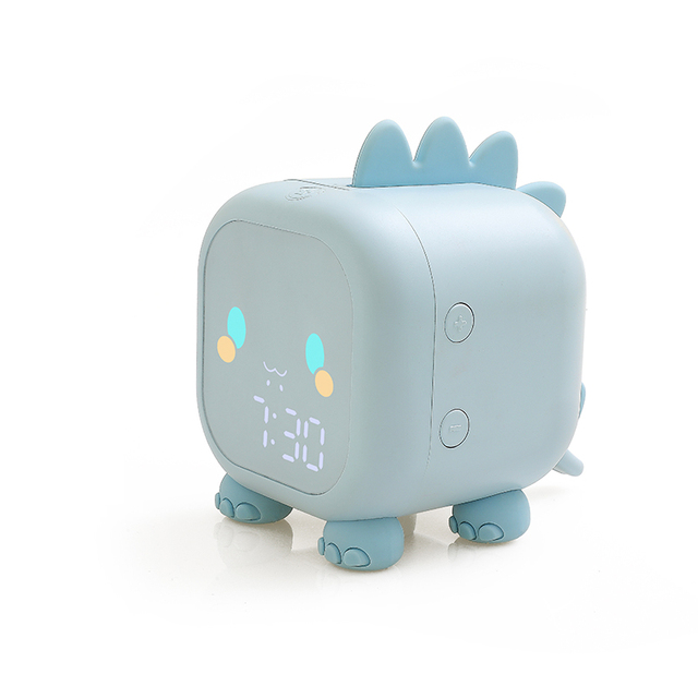 Cute Alarm Clock For Children Dinosaur Digital Alarm Clock With Night Light Bedside Desktop Kids Sleep Trainier Wake Up Clock