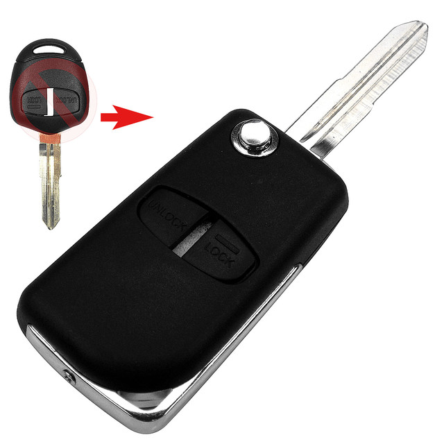 Remote Modified Flip Car Key Case For Mitsubishi Pajero Sport Outlander Grandis LANCER-EX ASX 2/3 Button Shell