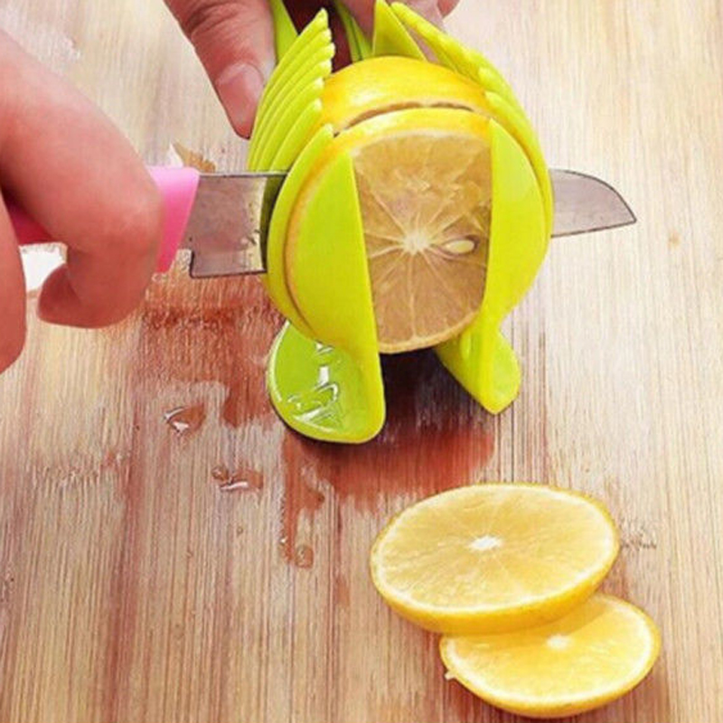 Kitchen gadgets Clip Fruit Vegetable Slicer Tool Potato Food Tomato Onion Lemon Vegetable Fruit Slicer Cutter Holder