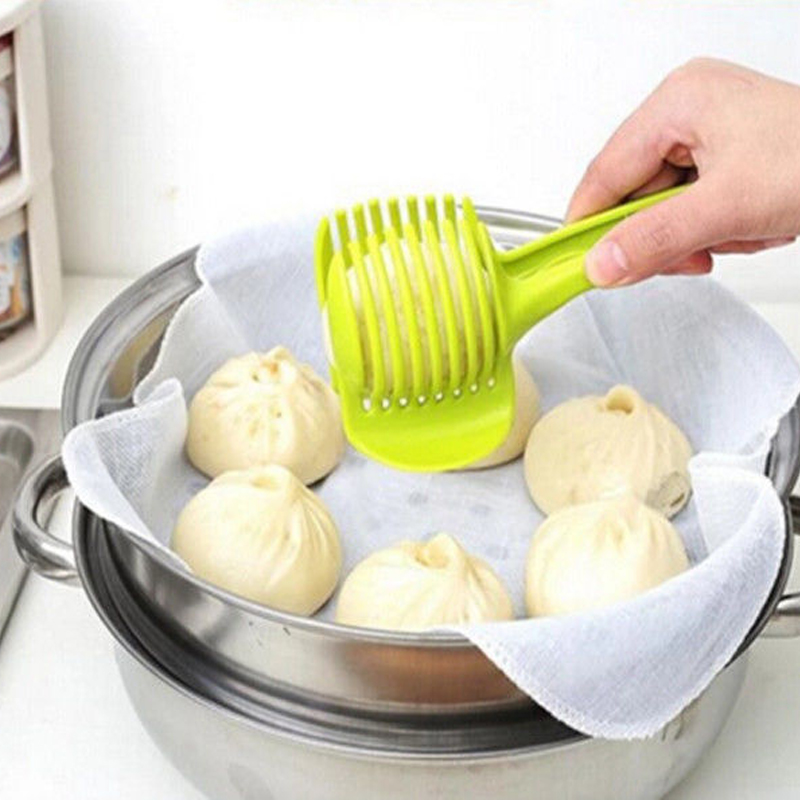 Kitchen gadgets Clip Fruit Vegetable Slicer Tool Potato Food Tomato Onion Lemon Vegetable Fruit Slicer Cutter Holder