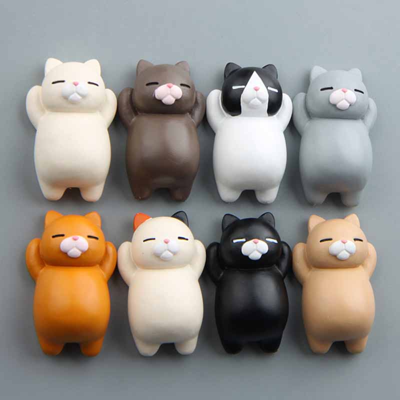 Refrigerator Fat Cat Funny Cartoon Animals Cat Fridge Magnetic Sticker Refrigerator Holder Gift Home Decor Cute Kid Gift New
