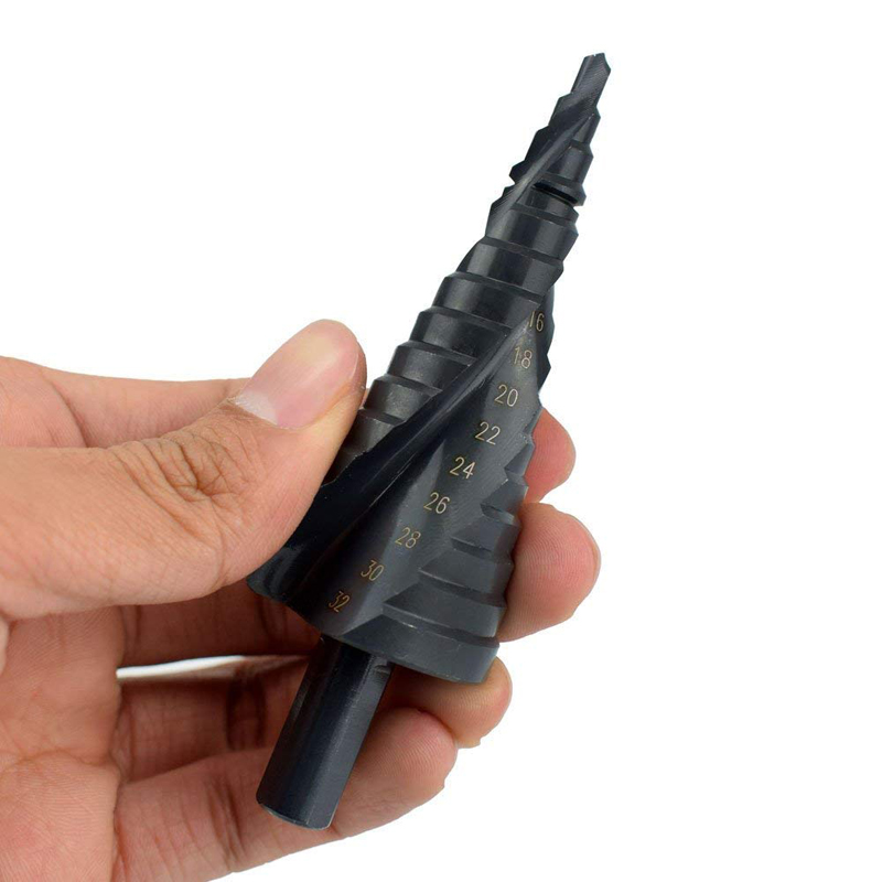3PCS/SET 4-32MM HSS Cobalt Step Drill Bit Set Nitrogen High Speed Steel Spiral For Metal Cone Triangle Shank Hole Metal drills