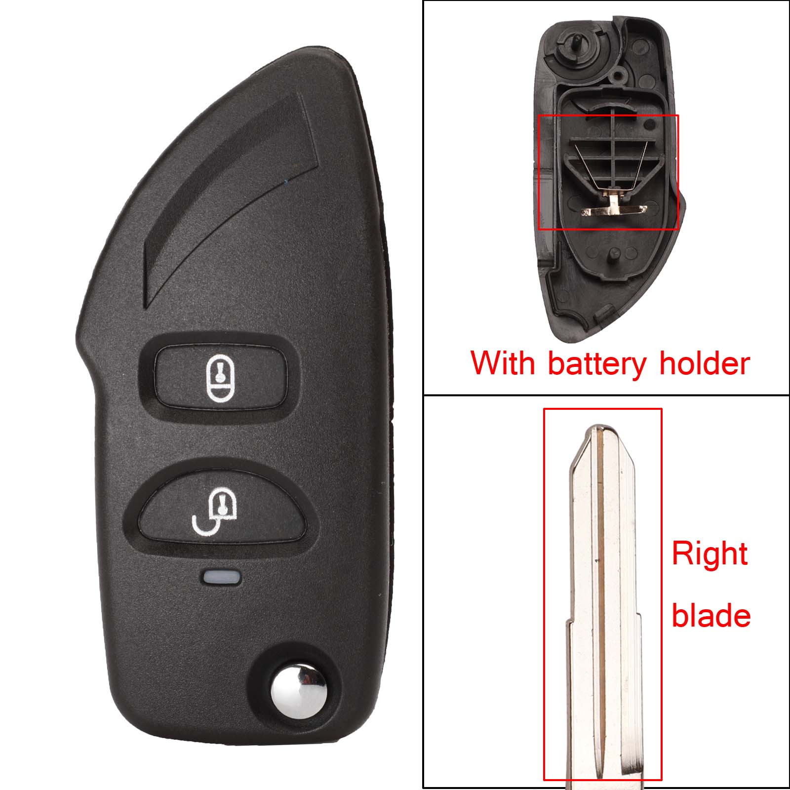2ps Modified 2b Key Shell Case Cover For Hyundai Elantra Santa Fe Eagle Terracan Atos  Trajet Fit