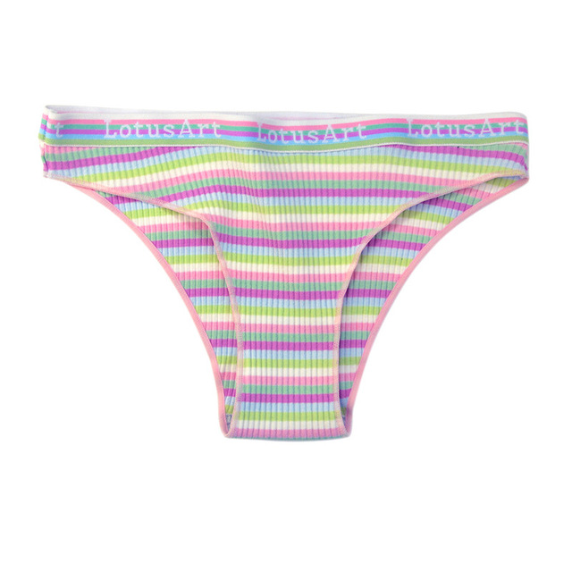 Cotton Panties Comfy Female Underpants Sexy Panties Women Underwear Fashion Pantys Lingerie Striped Seamless Panties M-XL