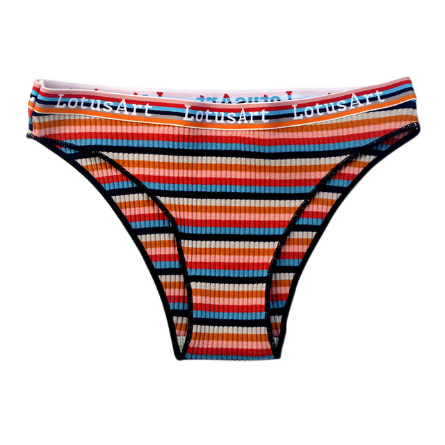 Cotton Panties Comfy Female Underpants Sexy Panties Women Underwear Fashion Pantys Lingerie Striped Seamless Panties M-XL