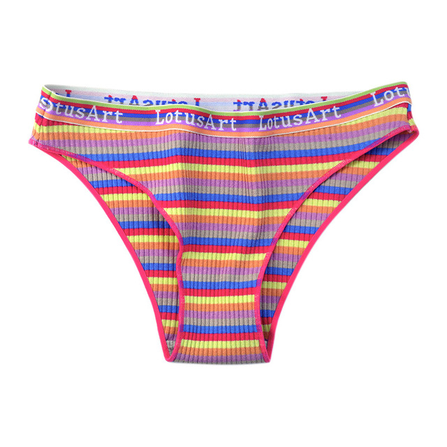 Cotton Panties Comfy Female Underpants Sexy Panties Women Underwear Fashion Pantys Lingerie Striped Seamless Panties M-XL
