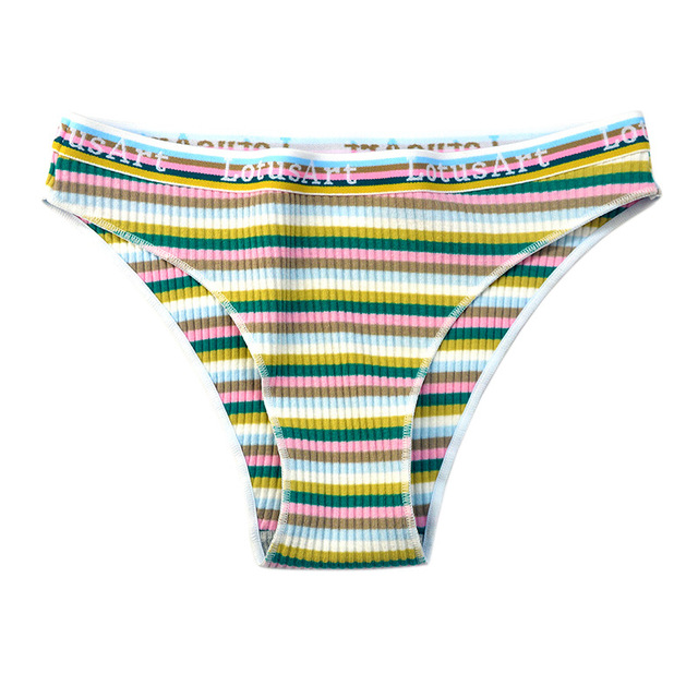 Cotton Panties Comfy Female Underpants Sexy Panties Women Underwear Fashion Pantys Lingerie Striped Seamless Panties M-XL