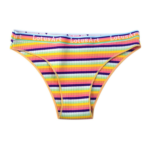 Cotton Panties Comfy Female Underpants Sexy Panties Women Underwear Fashion Pantys Lingerie Striped Seamless Panties M-XL