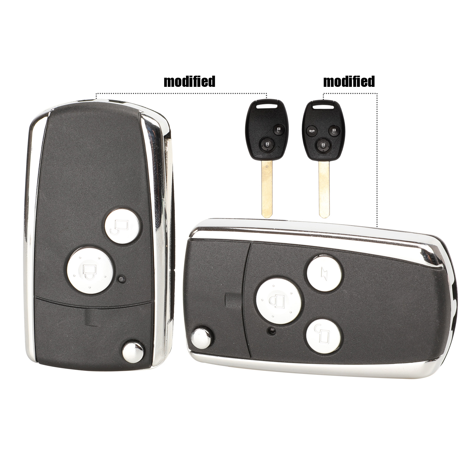2ps 2/3 Buttons New style Flip Folding Key Shell Case Keyless Fob Cover For HONDA ACCORD CRV CIVIC ODYSSEY Pilot