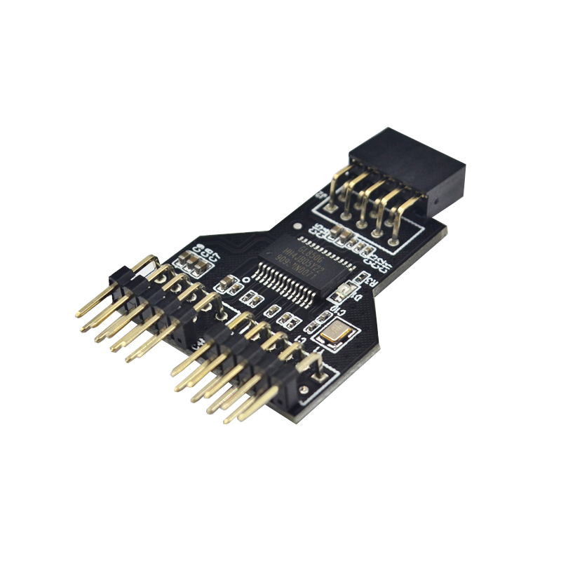 Motherboard USB 9Pin Interface Header Splitter 1 to 2 Extension Cable Adapter 9-Pin USB HUB USB 2.0 Connectors for RGB Bluetooth