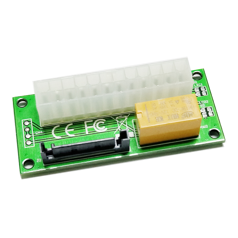 SATA 4Pin Desktop ATX 24PIN Dual PSU Power Synchronizer Start Extender Cable Card Adapter for BTC Miner Antminer Mining add2psu