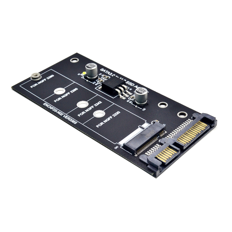 Add On Card NGFF M.2 Adapter M2 SATA3 Raiser M.2 to SATA Adapter SSD M2 to SATA Expansion Card B Key Suppor 30/42/60/80mm