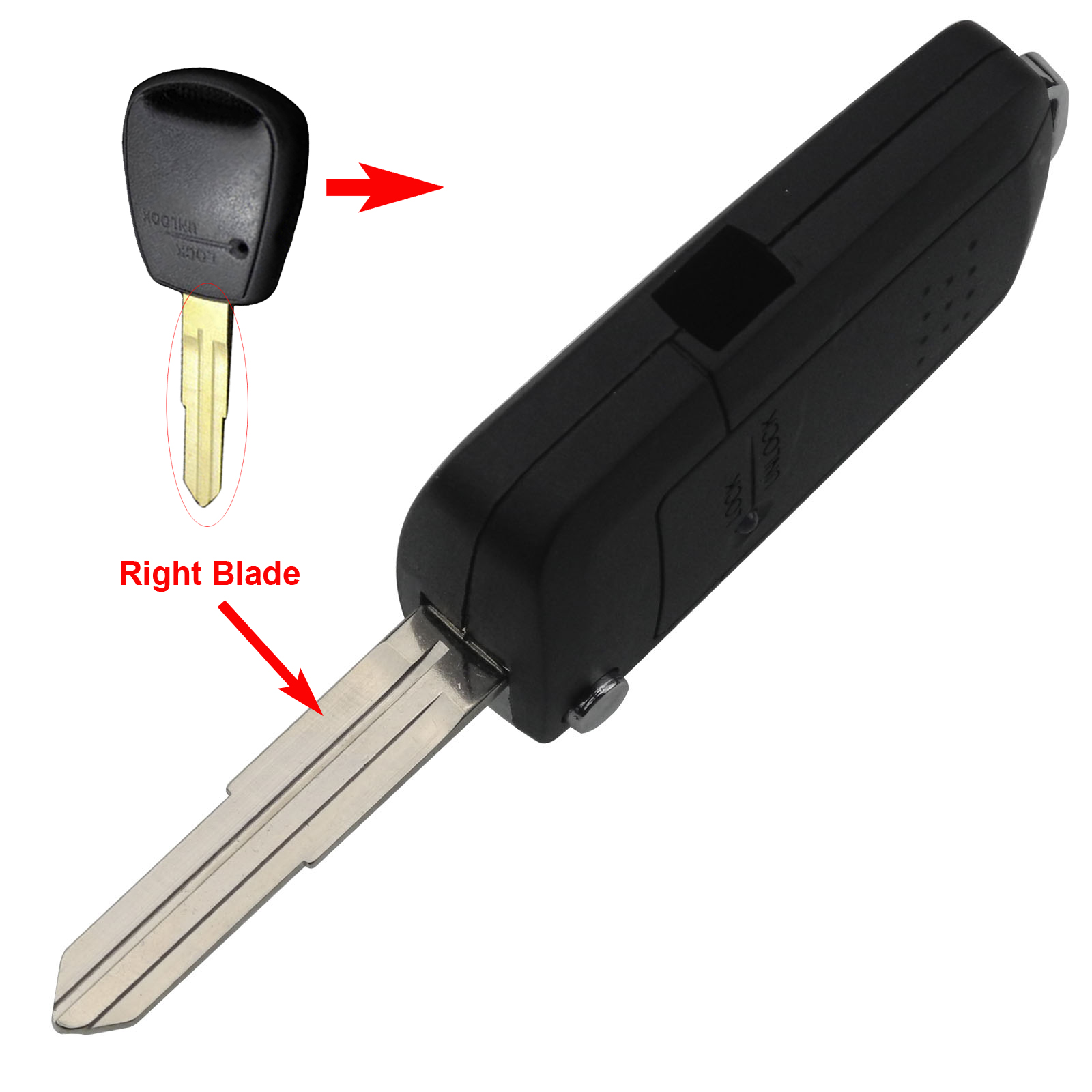 2p 1 Button Remote Folding Flid Key Case Cover Shell  for Kia Rio Picanto Carens