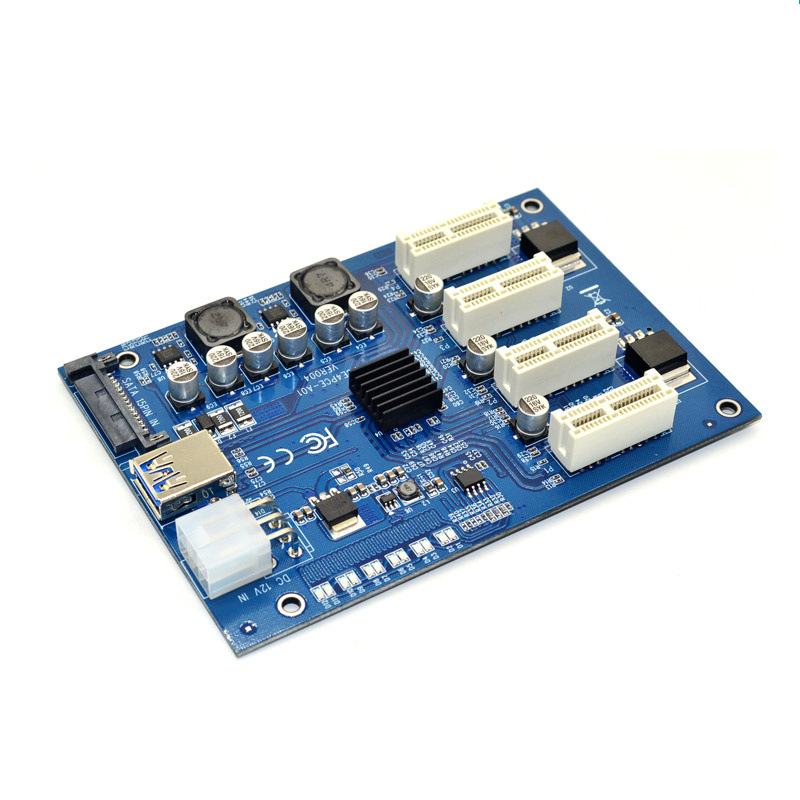 M.2 NGFF PCI-E PCI Express Extender Riser Card Adapter 4 PCI-E slot adapter PCIe Port Multiplier PCIE Express Card For Mining