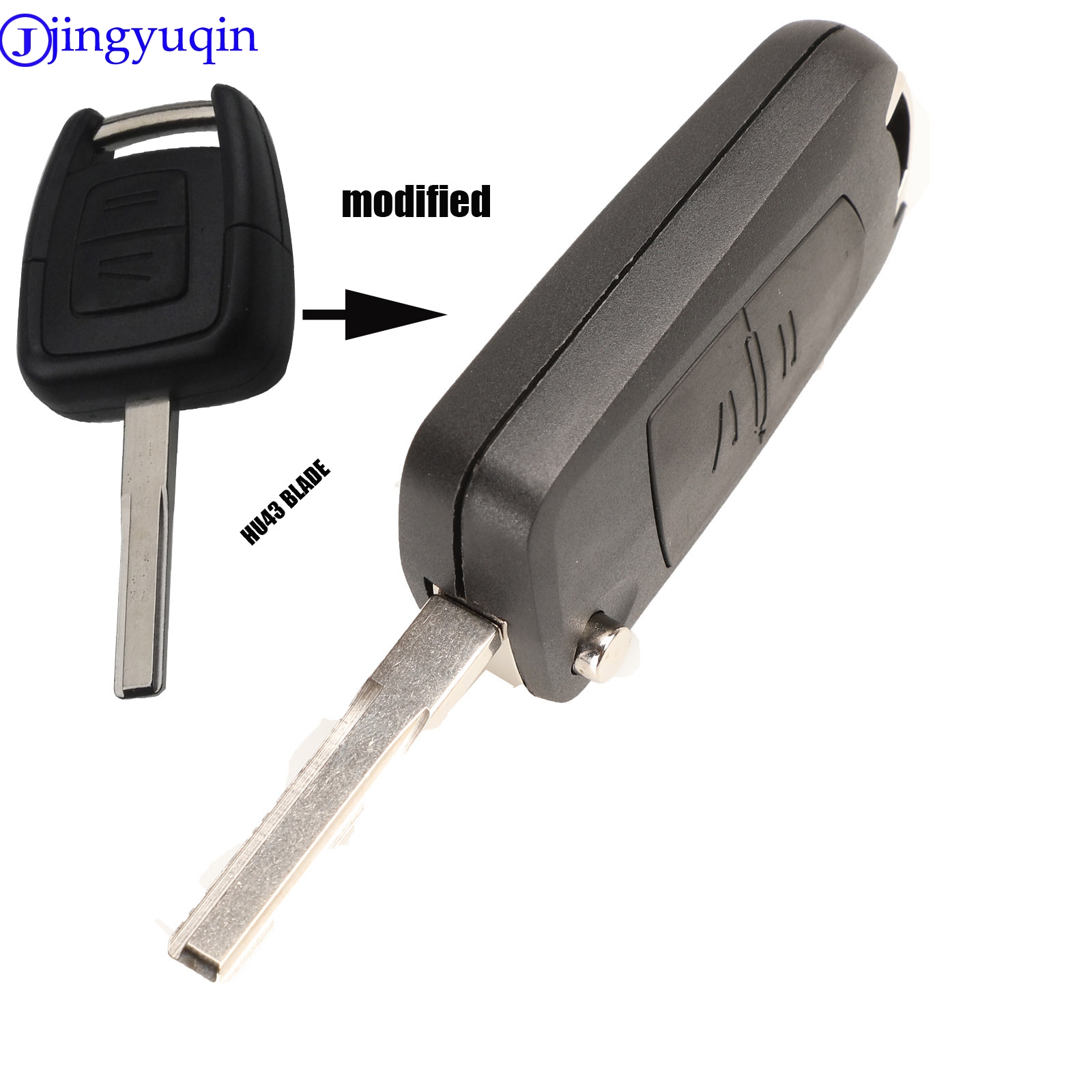 10pcs 2 Buttons Modified Filp Folding Key Case For Opel Corsa Astra Kadett Monza Montana Blade HU100 HU43