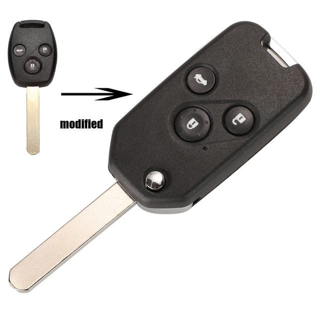 2ps 2/3/4 Buttons Folding Flip Remote Key Shell Cover For Honda Odyssey Rigeline Accord CRV Civic With Panic Buttons
