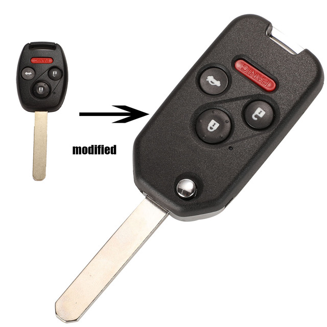 2ps 2/3/4 Buttons Folding Flip Remote Key Shell Cover For Honda Odyssey Rigeline Accord CRV Civic With Panic Buttons