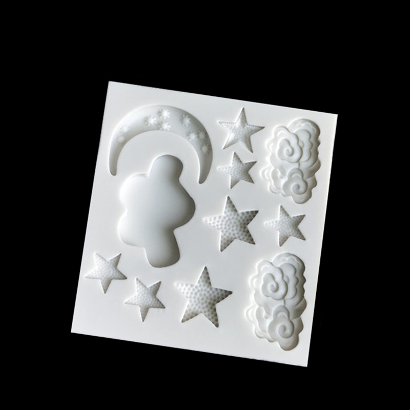 Star Moon Shape Silicone Mould DIY Fondant Cake Mold Gummy Chocolate Mold Baking Appliance Kitchen Supplies
