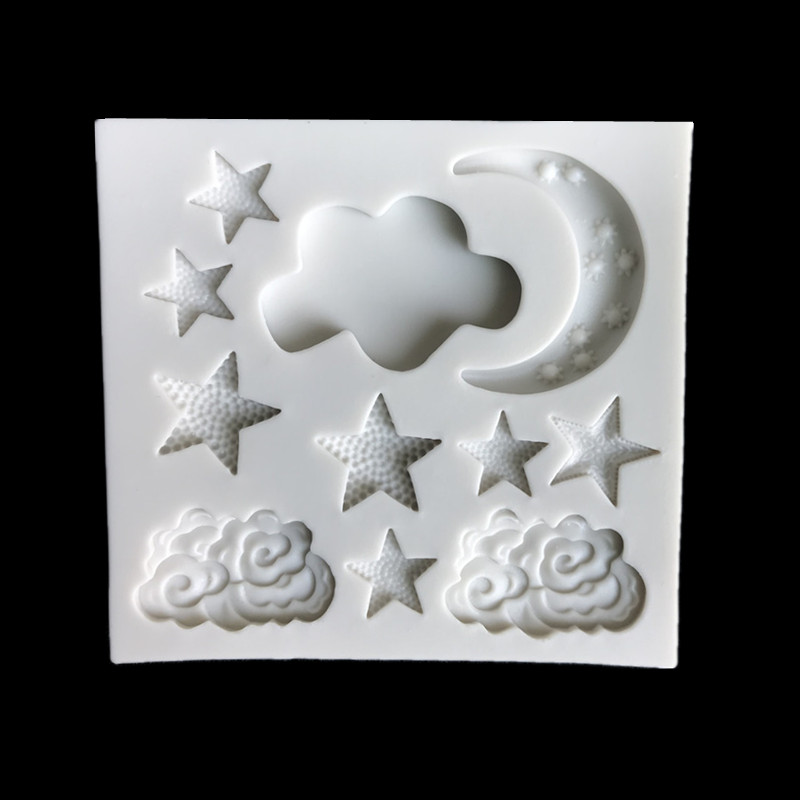 Star Moon Shape Silicone Mould DIY Fondant Cake Mold Gummy Chocolate Mold Baking Appliance Kitchen Supplies