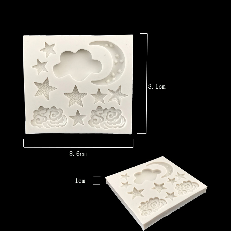 Star Moon Shape Silicone Mould DIY Fondant Cake Mold Gummy Chocolate Mold Baking Appliance Kitchen Supplies