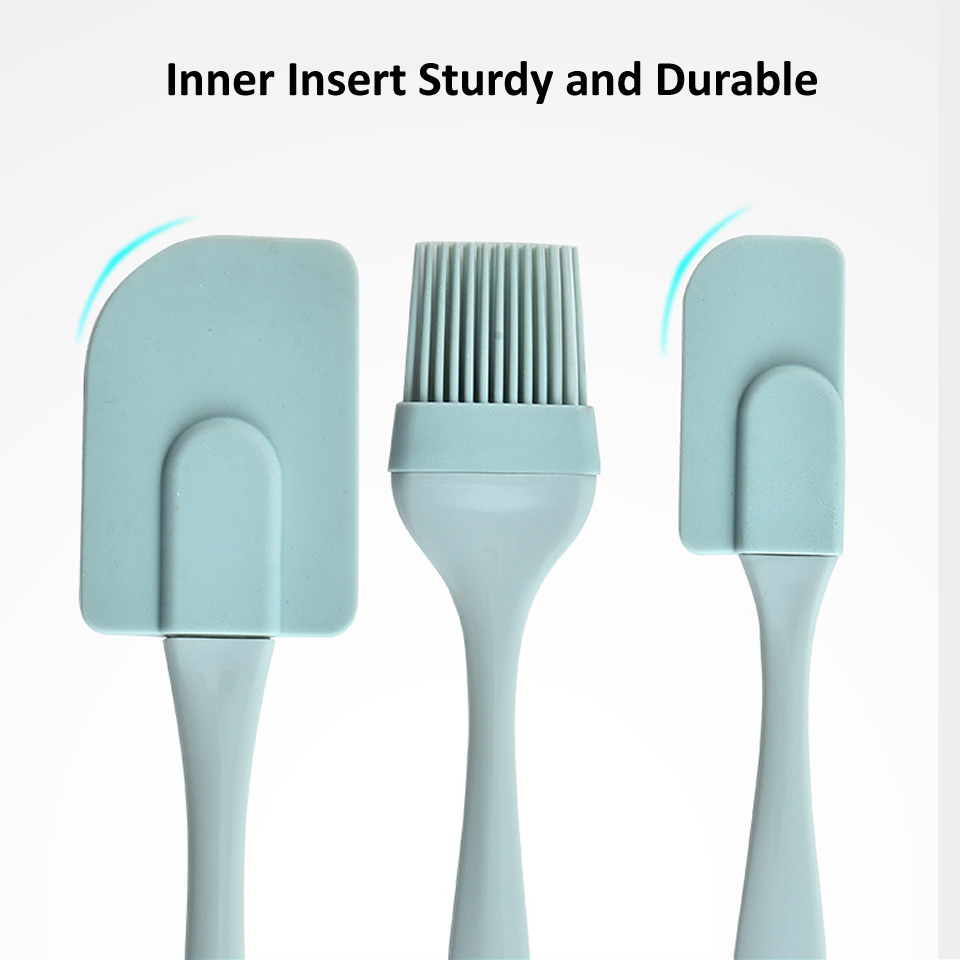 3PCS/Set Cream Scraper DIY Bread Cake Butter Spatula Mixer Oil Brush Kitchen Baking Tool Silicone Spatula Non-stick