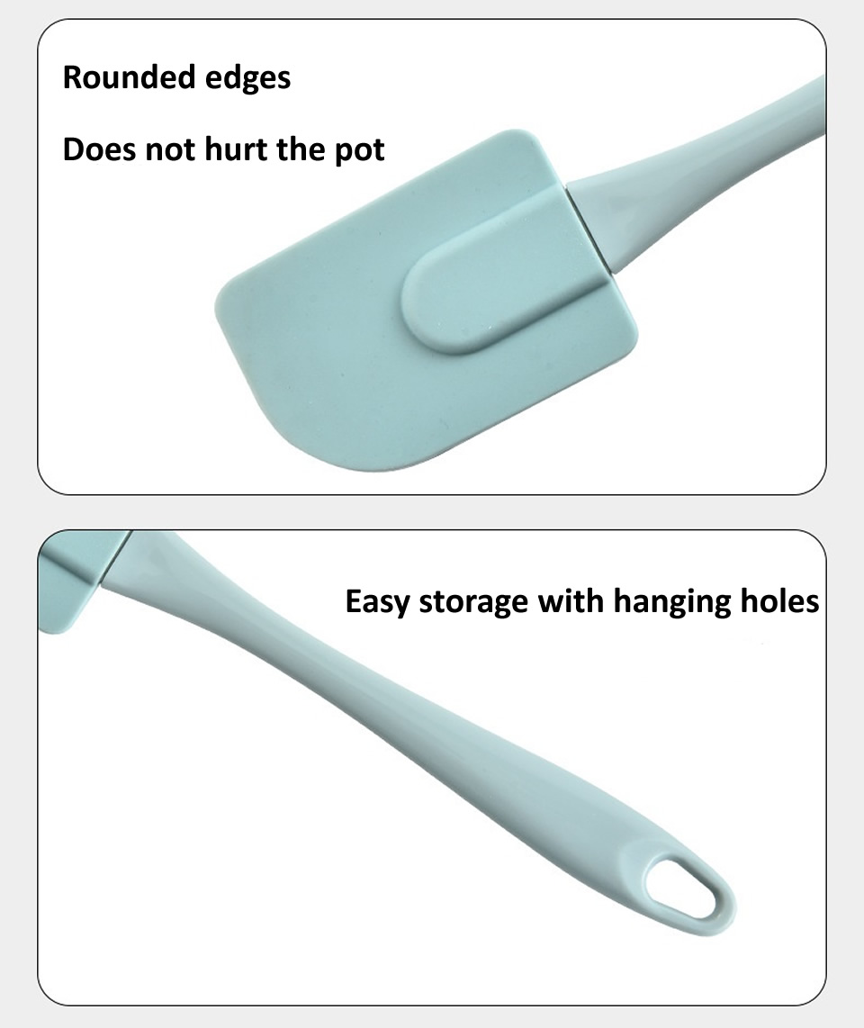 3PCS/Set Cream Scraper DIY Bread Cake Butter Spatula Mixer Oil Brush Kitchen Baking Tool Silicone Spatula Non-stick