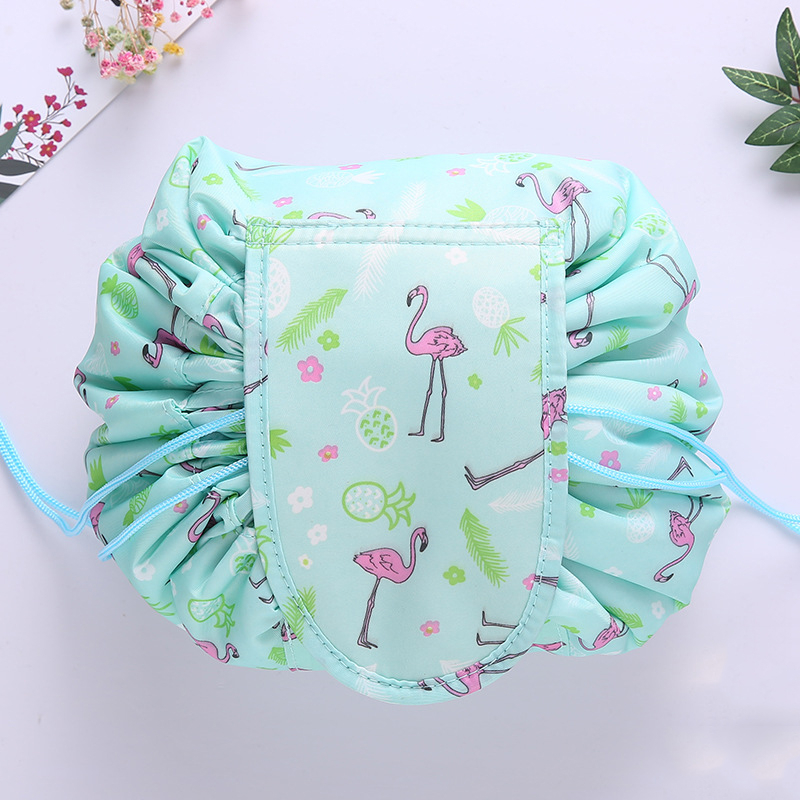 Women Drawstring Travel Cosmetic Bag Makeup Bag Organizer Make Cosmetic Bag Case Storage Pouch Toiletry Beauty Kit Box