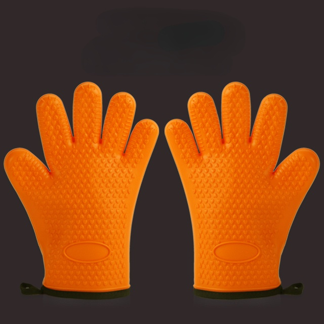 Oven Mitts Microwave Thickened Baking Accessories Heat Resistant Silicone Gloves Cooking Gloves Kitchen Gloves Oven Gloves