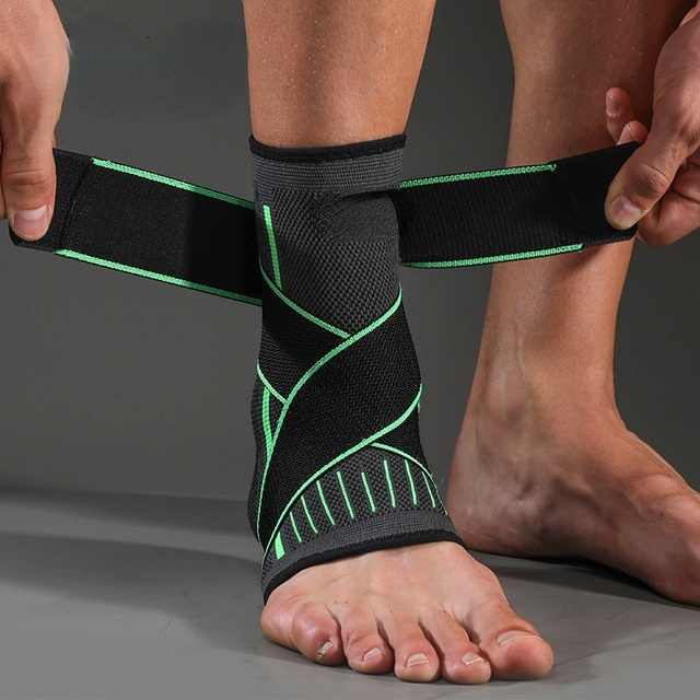 2PC Pressurized Bandage Ankle Support Ankle Brace Protector Foot Strap Elastic Belt Fitness Sports Gym Badminton Accessory