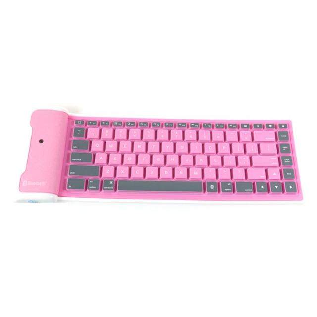 Wireless Bluetooth Keyboard Foldable Roll Up Silent Keypads Soft Silicone Flexible For Smart Phone Tablet Computer Peripherals