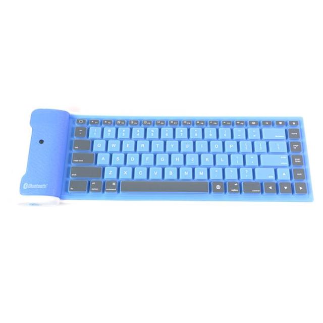 Wireless Bluetooth Keyboard Foldable Roll Up Silent Keypads Soft Silicone Flexible For Smart Phone Tablet Computer Peripherals