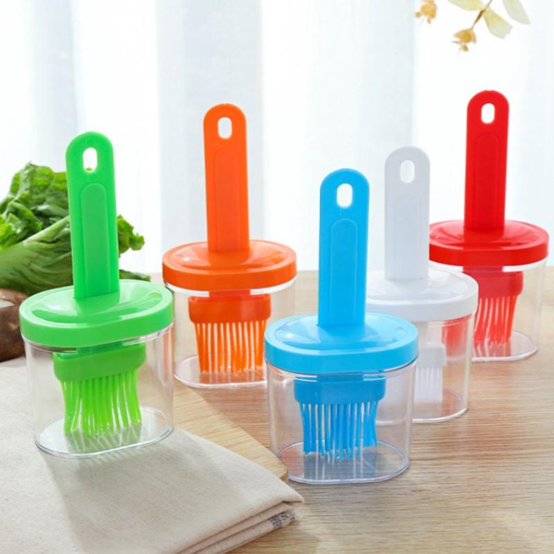Oil Brush High Temperature Resistant Silicone Bottle Brush Portable Barbecue Oil Brush For Kitchen Baking Pancake Brush Oil Tool