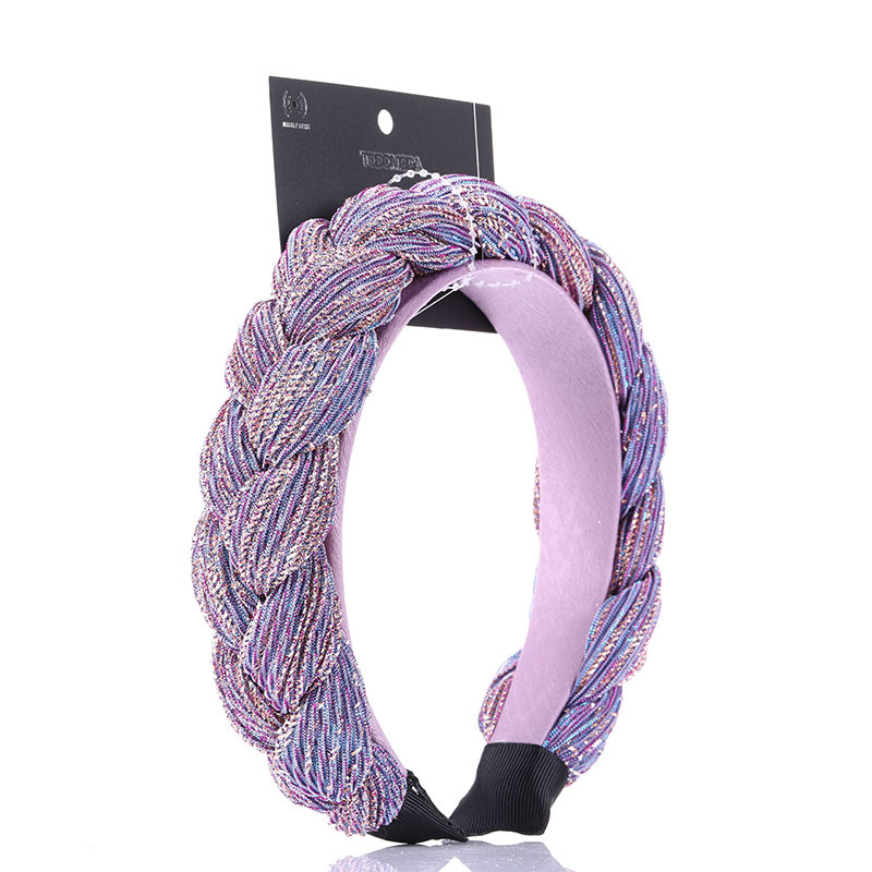 Women Hair Accessories Gold Wire Braid Hairband Fabric Knotted Headband Vintage Twist Turban Fixed Wide Hair Band Boho Headwear