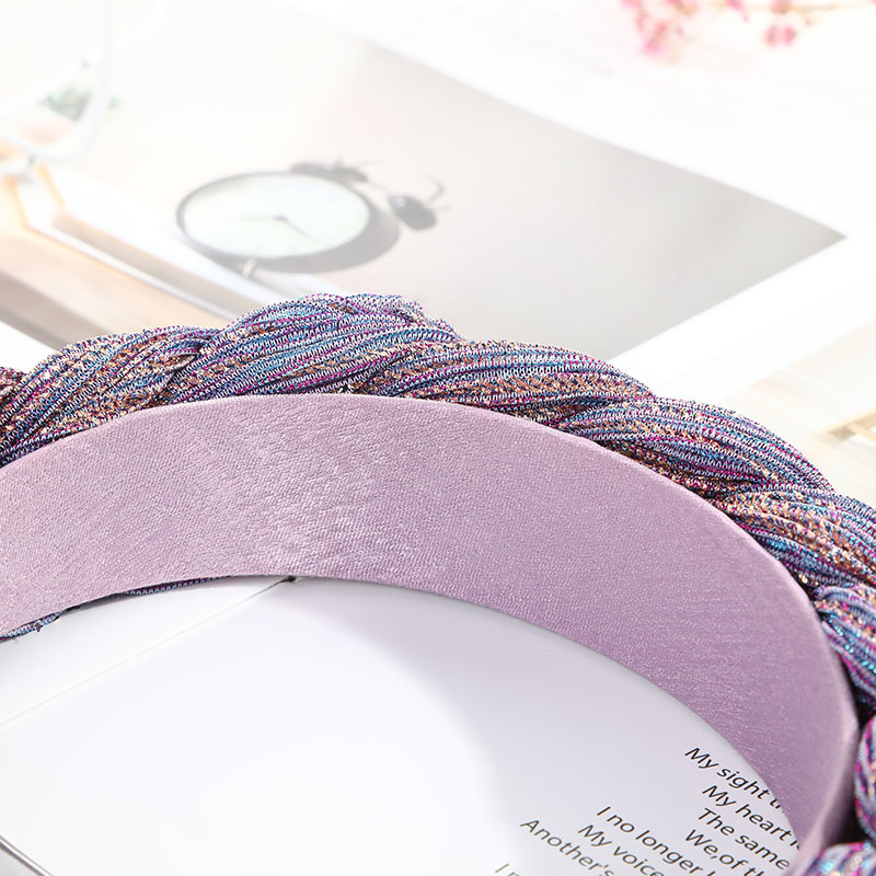 Women Hair Accessories Gold Wire Braid Hairband Fabric Knotted Headband Vintage Twist Turban Fixed Wide Hair Band Boho Headwear