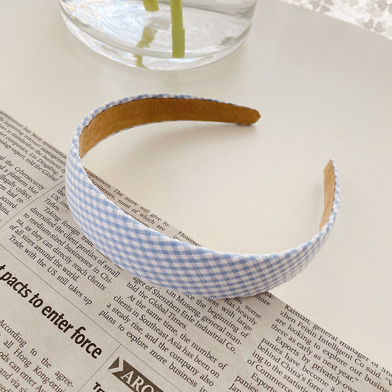 Korea Style Retro Headband Women Simple Cloth Fabric Hair Band Floral Lattice Hairbins for Ladies Girl Headwear Hair Accessories