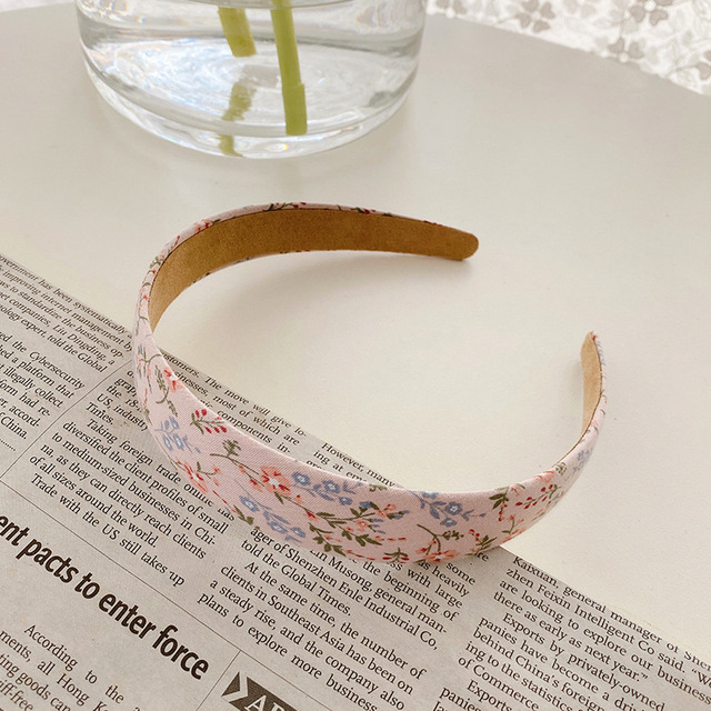 Korea Style Retro Headband Women Simple Cloth Fabric Hair Band Floral Lattice Hairbins for Ladies Girl Headwear Hair Accessories