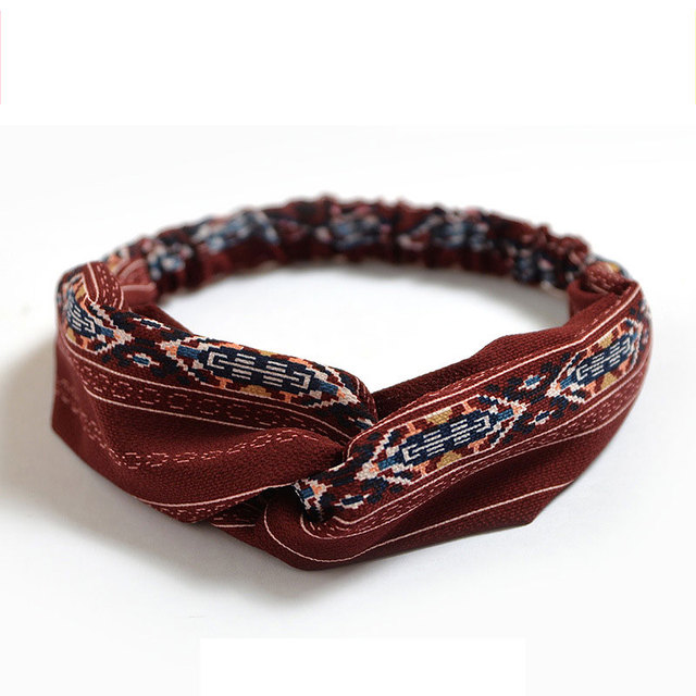 New Design Fashion Women Summer Style Headbands Bohemian Girl Cross Turban Bandage Bandanas Hairbands Hair Accessories