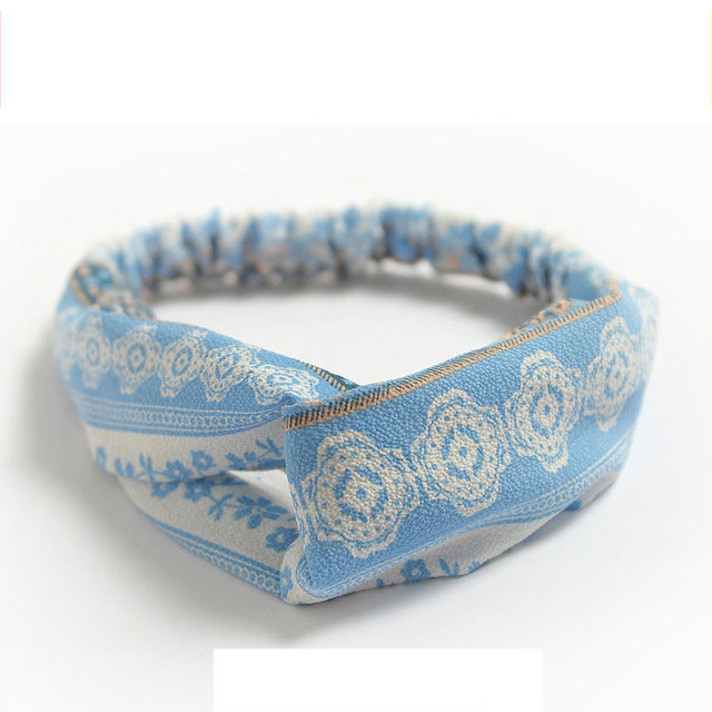 New Design Fashion Women Summer Style Headbands Bohemian Girl Cross Turban Bandage Bandanas Hairbands Hair Accessories