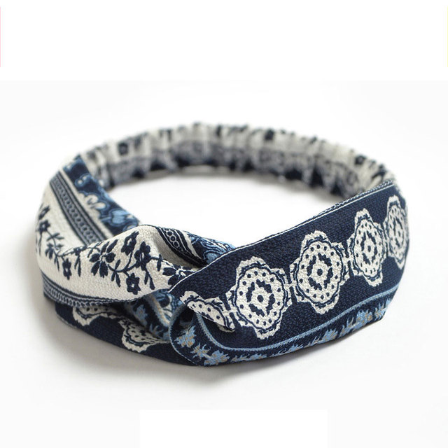 New Design Fashion Women Summer Style Headbands Bohemian Girl Cross Turban Bandage Bandanas Hairbands Hair Accessories