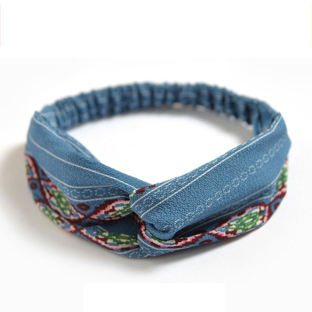 New Design Fashion Women Summer Style Headbands Bohemian Girl Cross Turban Bandage Bandanas Hairbands Hair Accessories