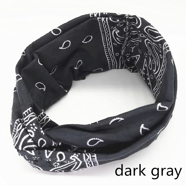 Cashew Floral Print Twist Head Bands for Women Bohemian Turban Headwrap Cotton Yoga Headband Hair Accessories Bandana Bandage