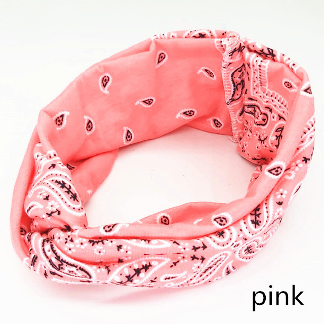 Cashew Floral Print Twist Head Bands for Women Bohemian Turban Headwrap Cotton Yoga Headband Hair Accessories Bandana Bandage
