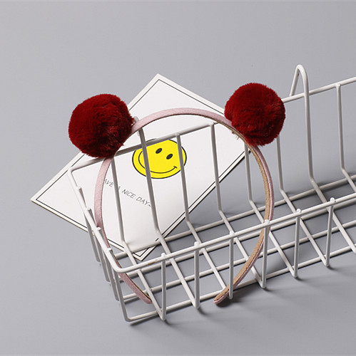 Children's hair accessories headband cute autumn and winter plush ball Baby Hair Headband wholesale baby hair band