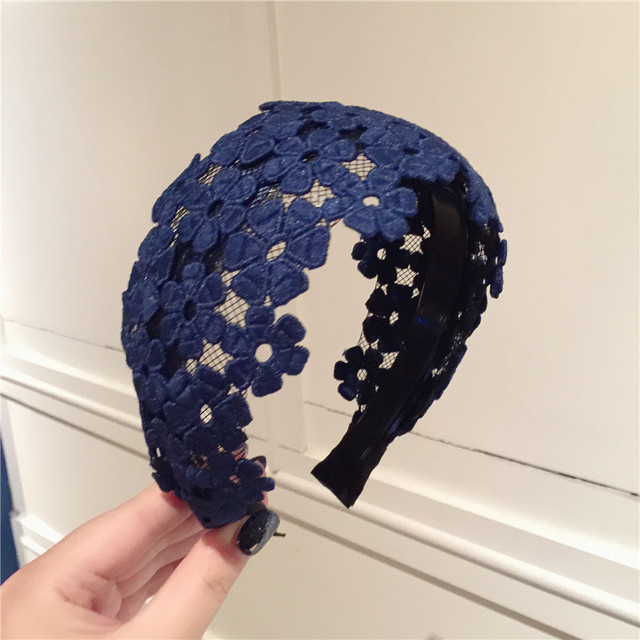 Embroidery Petal Flower Wide Headbands For Women Hair Accessories Scrunchies  Hairbands Bows Hairband Headband For Girls