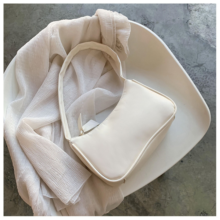 Soft PU Leather Women Purple Underarm Bag Retro Solid Color Ladies Baguette Handbags Fashion Design Girls Small Shoulder Bags